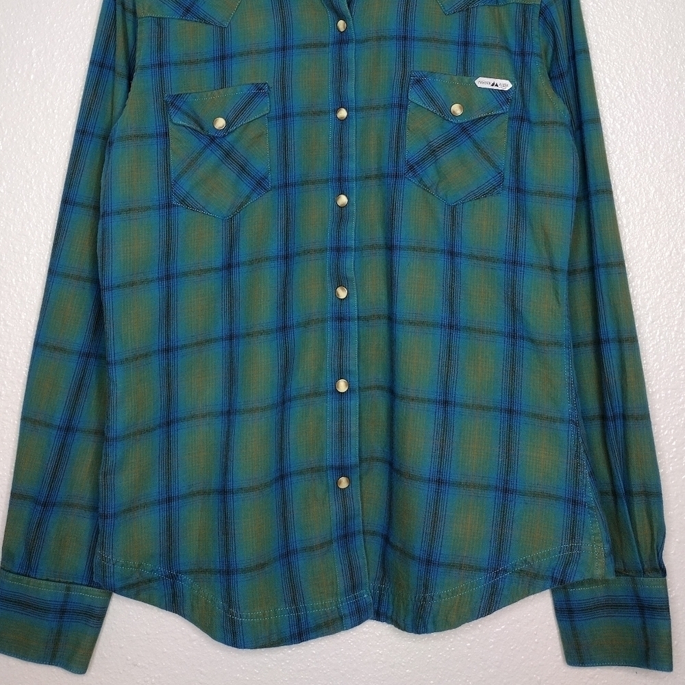 Panhandle Slim Powder River Outfitters Plaid Flannel Western Button Down Shirt - Picture 4 of 14